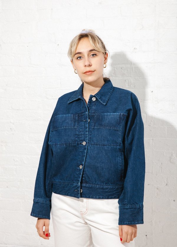 kowtow boxy denim jacket