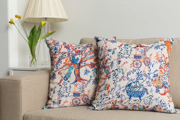 Olivia Wendel Wonderland Afternoon Linen Pillow Olivia Wendel Wonderland Afternoon Linen Pillow