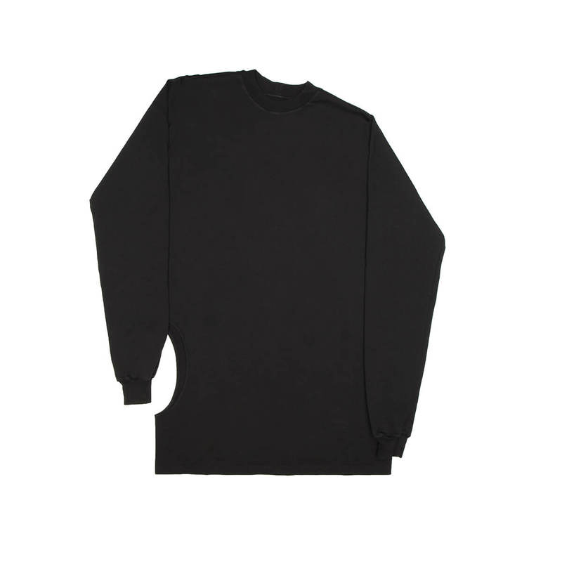 RICK OWENS DRKSHDW Subhuman ls tee - Black | Garmentory