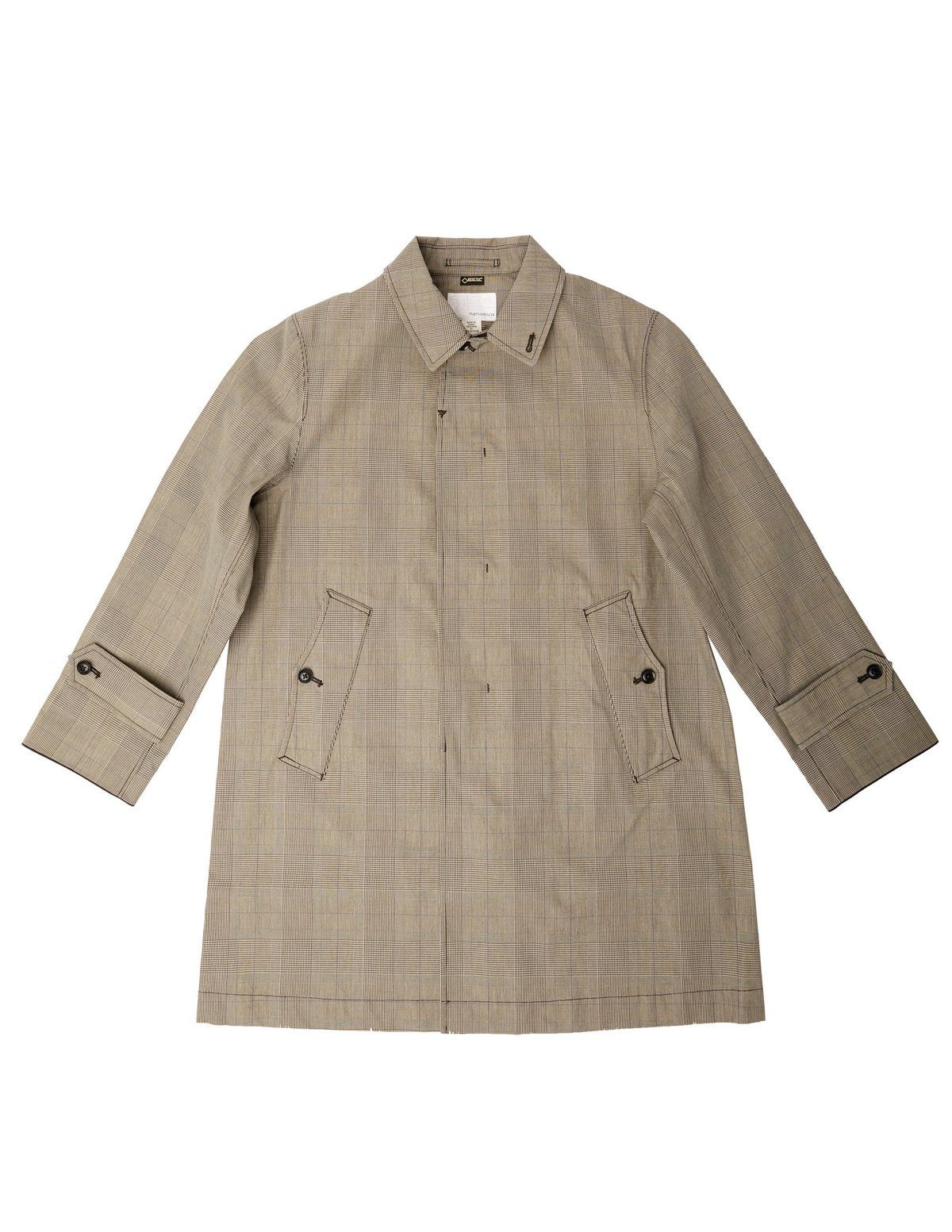 nanamica GORE-TEX Soutien Collar Coat【S】 Nanamica Gore Tex Soutien Collar Coat - Glen Check | Garmentory