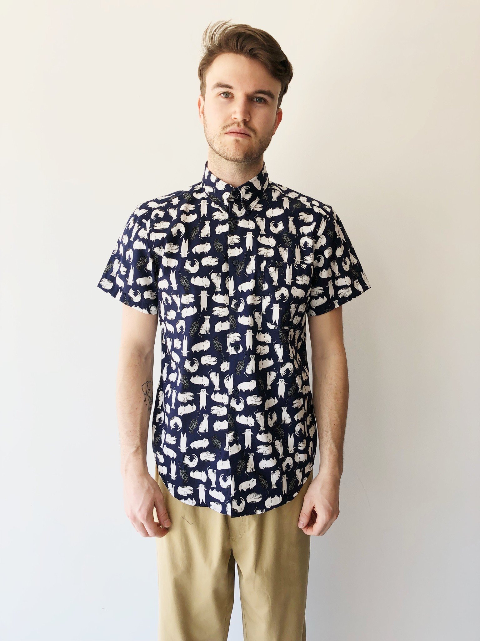 naked and famous cat shirt