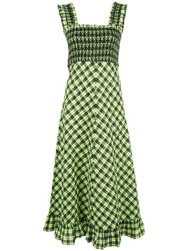 ganni neon dress Tie front details on this leopard Ganni dress. Add a pop of neon. #leopard #leopardprint #leoparddress #ganni #telluride #twoskirts