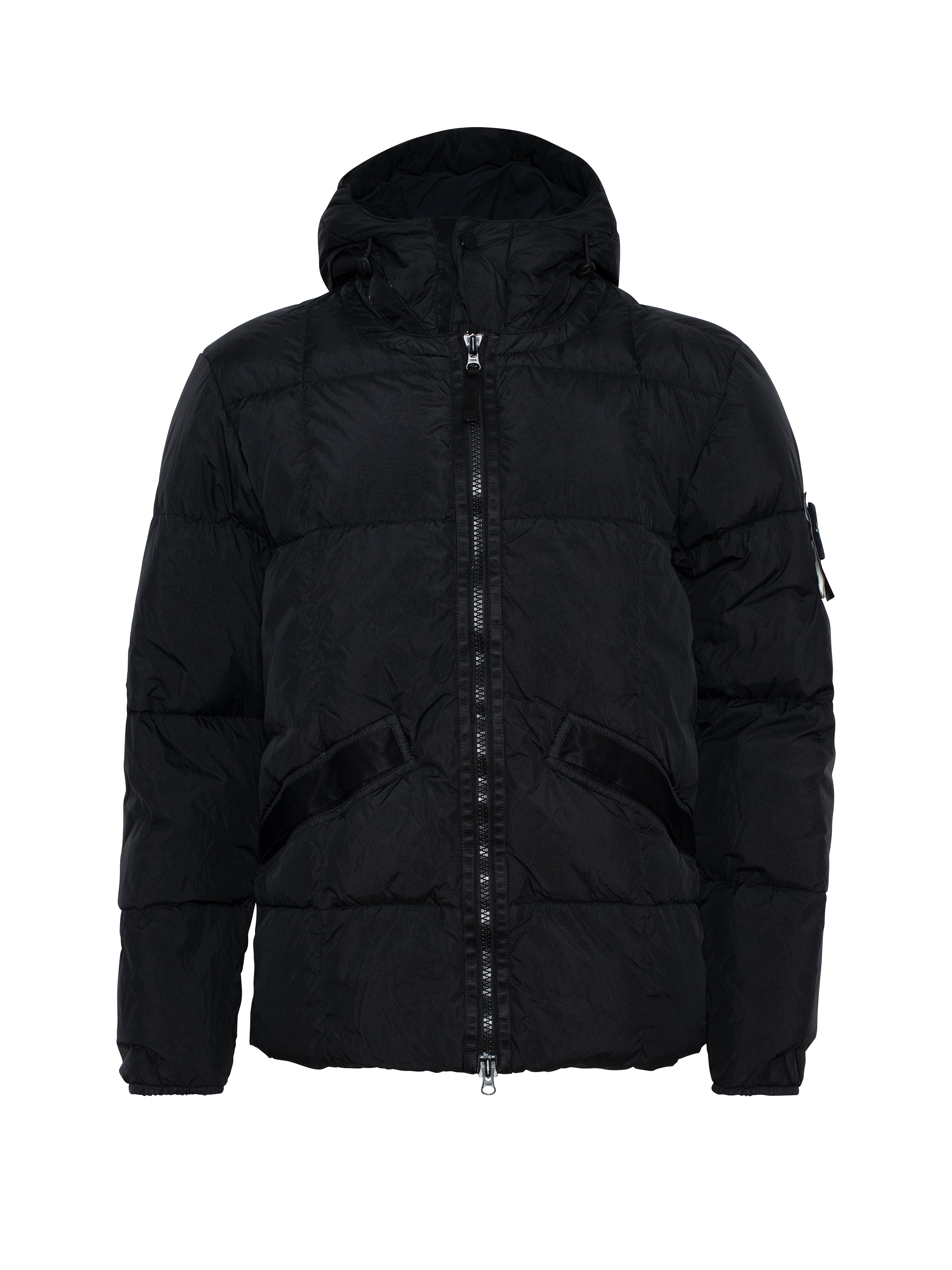 Stone Island Garment Dyed Crinkle Reps NY Down Jacket - Nero