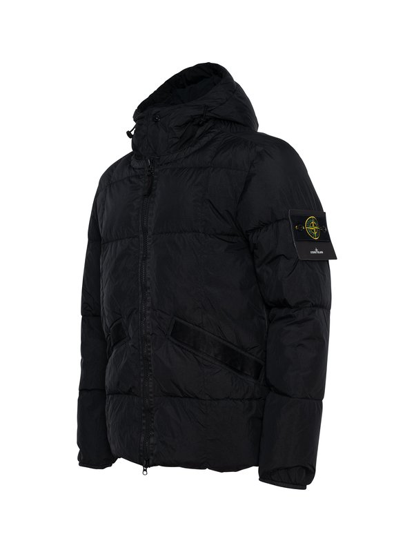 ジャケット・アウター Crinkle Reps Garment Dyed Jacket Black Stone Island Garment Dyed Crinkle Reps Nylon Jacket - Black – Kith