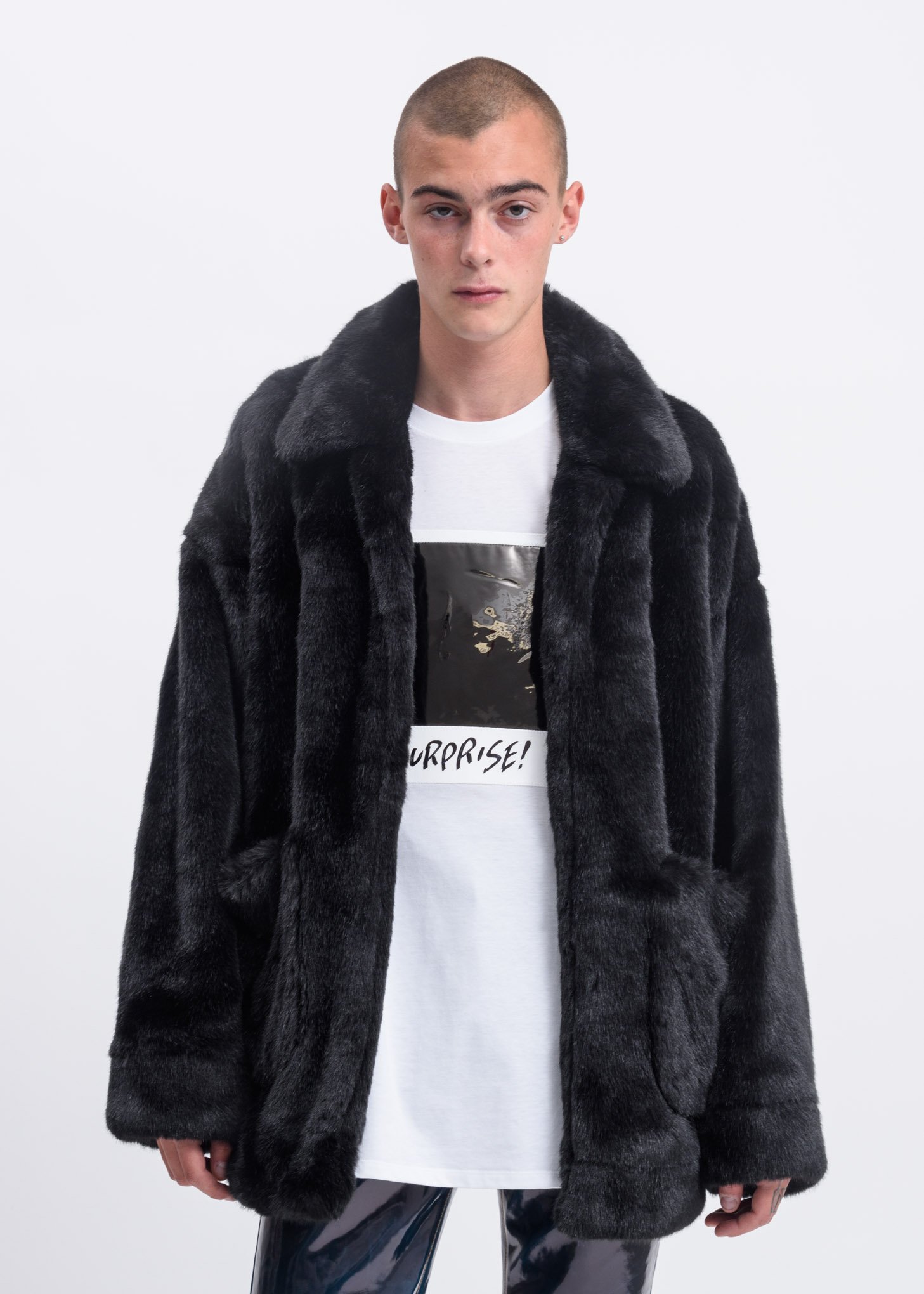 doublet HAND-PAINTED FUR JACKET-