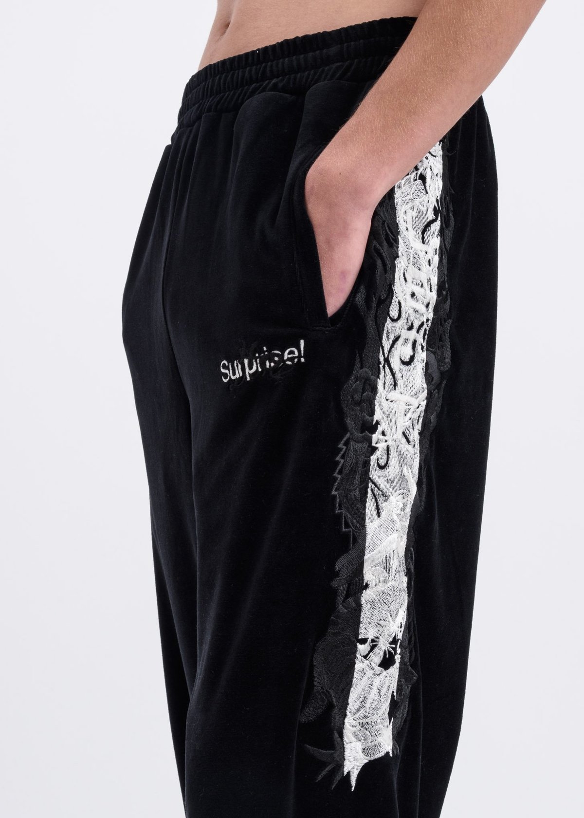 Doublet Lined Chaos Embroidery Track Pants - Black | Garmentory