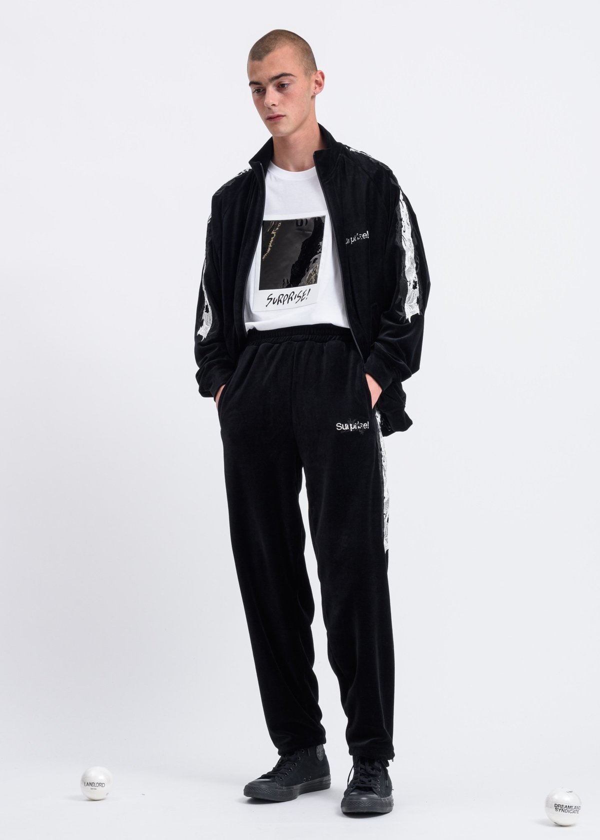 Doublet Lined Chaos Embroidery Track Pants - Black | Garmentory