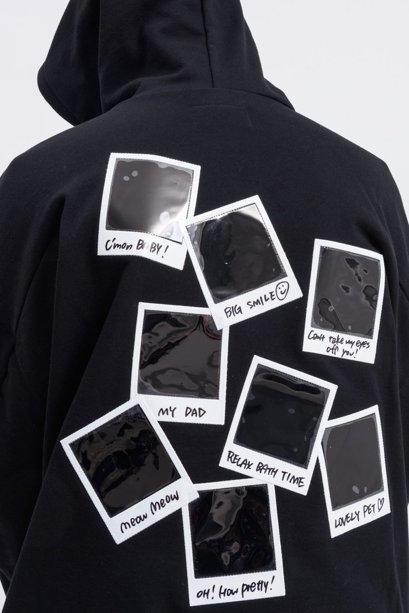 Doublet Polaroid Film Hoodie - Black | Garmentory