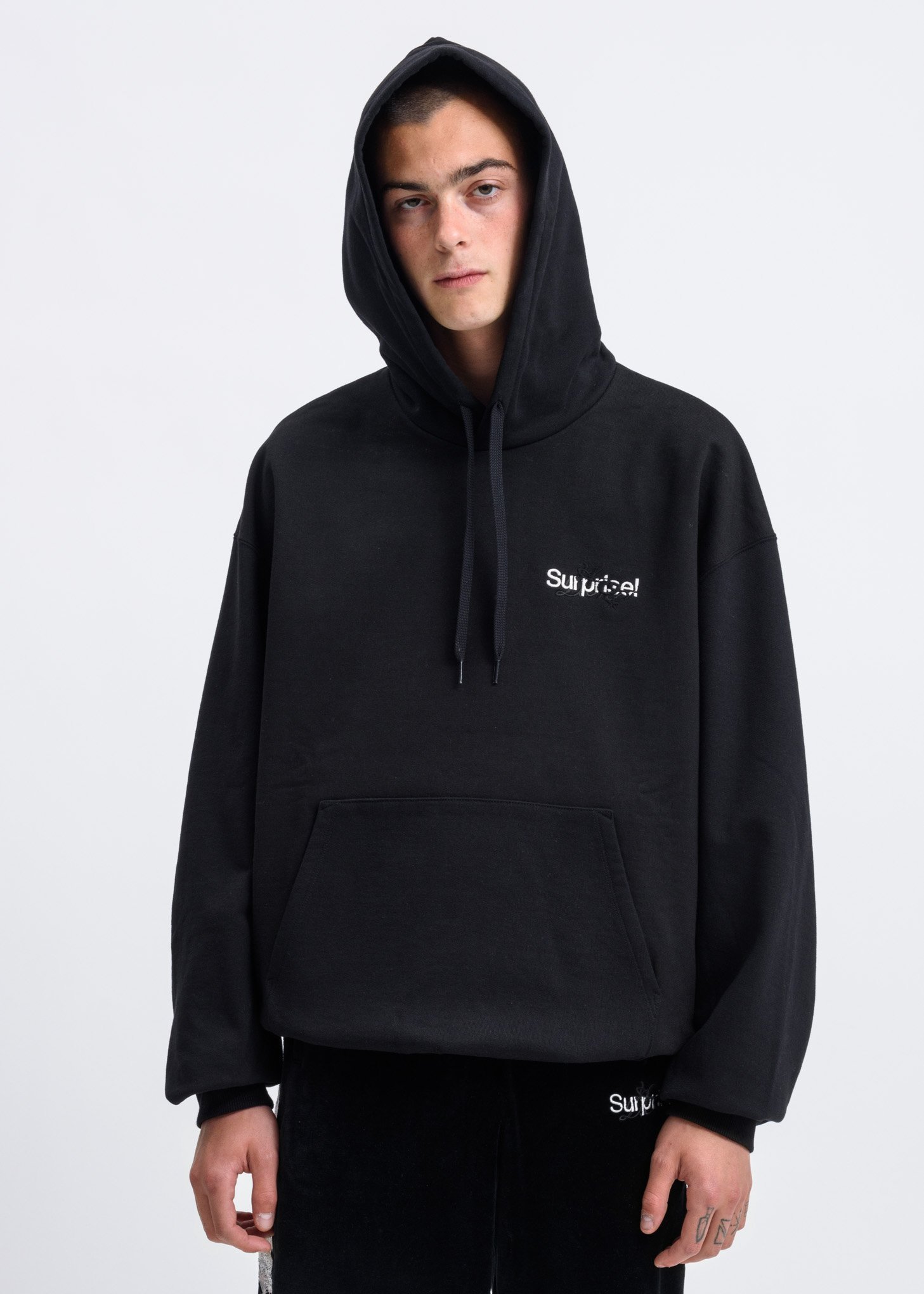 Doublet “Horror” Embroidery Hoodie - Black | Garmentory