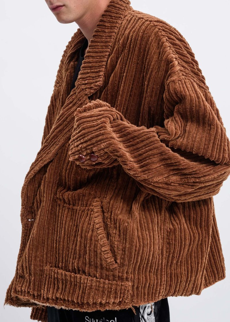 Doublet Corduroy Cut-Off Jacket - Brown | Garmentory