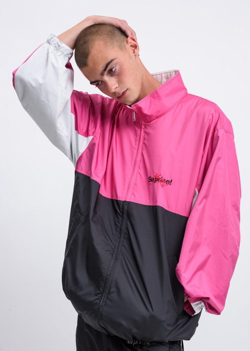 トップス doublet CHAOS EMBROIDERY TRACK JACKET Doublet Chaos Embroidery Track Jacket - Pink | Garmentory