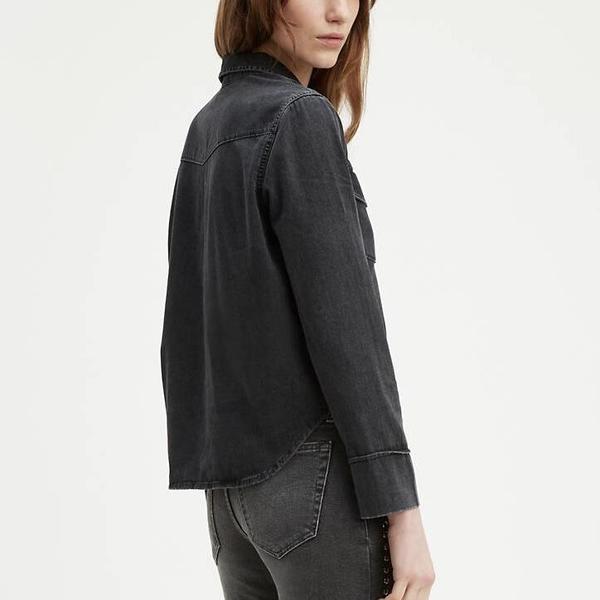Levi's Made & Crafted LMC Denim Lace Up Top - Black Levi's Made & Crafted LMC Denim Lace Up Top - Black