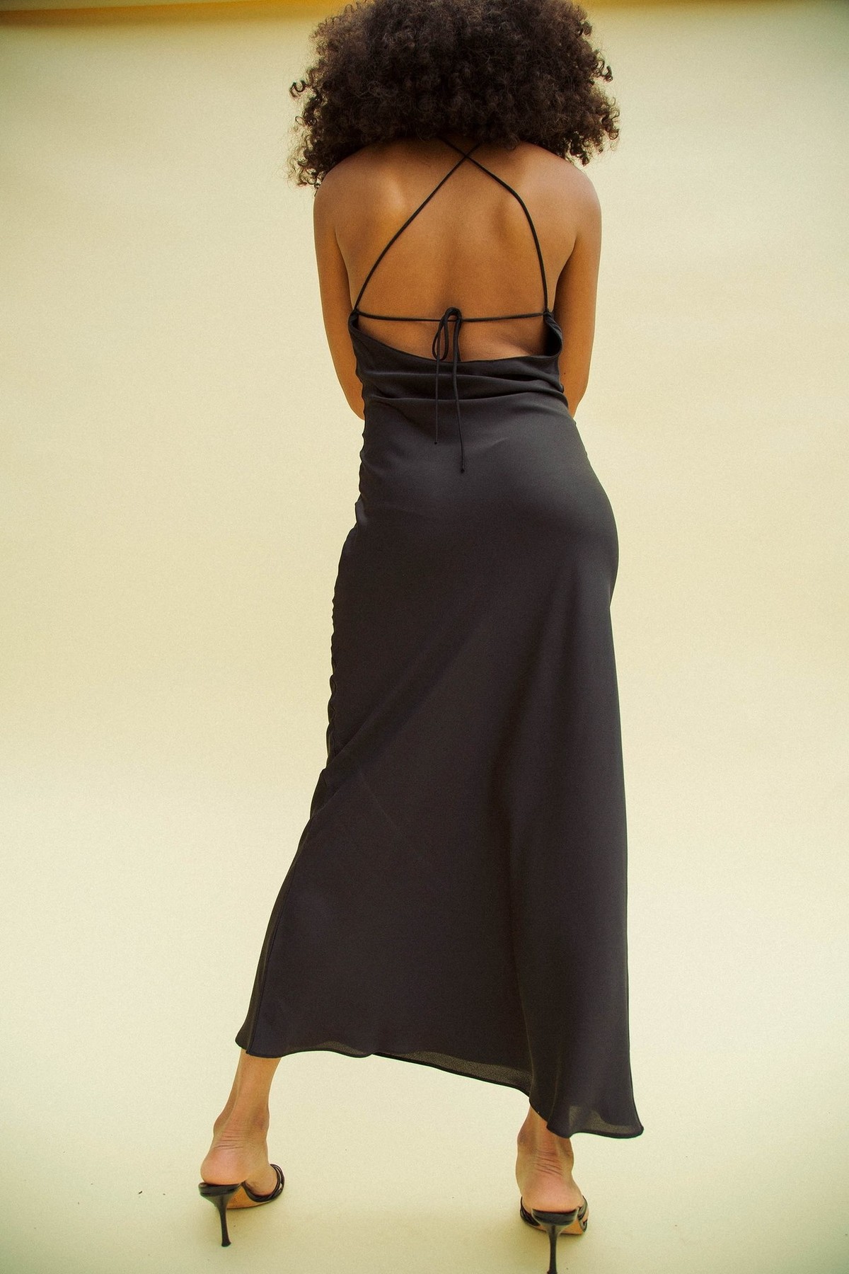 Line by K Florence Slip Dress - Black - Image 4 of 10