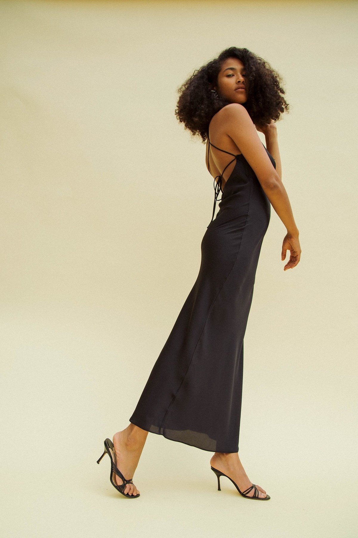 Line by K Florence Slip Dress - Black - Image 6 of 10