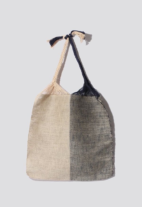 Marta Buda Woven Market Bag - Navy/Ivory Marta Buda Woven Market Bag - Navy/Ivory