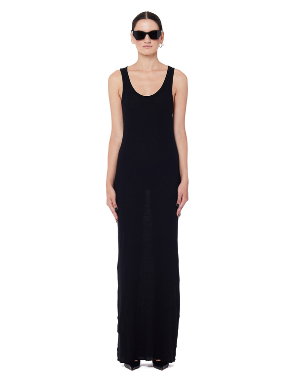 Haider Ackermann Ribbed Cotton Tank Dress - Black | Garmentory