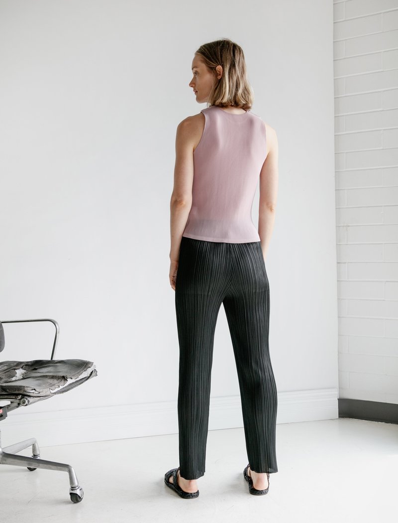 Pleats Please by Issey Miyake Basics Straight Pants - Black