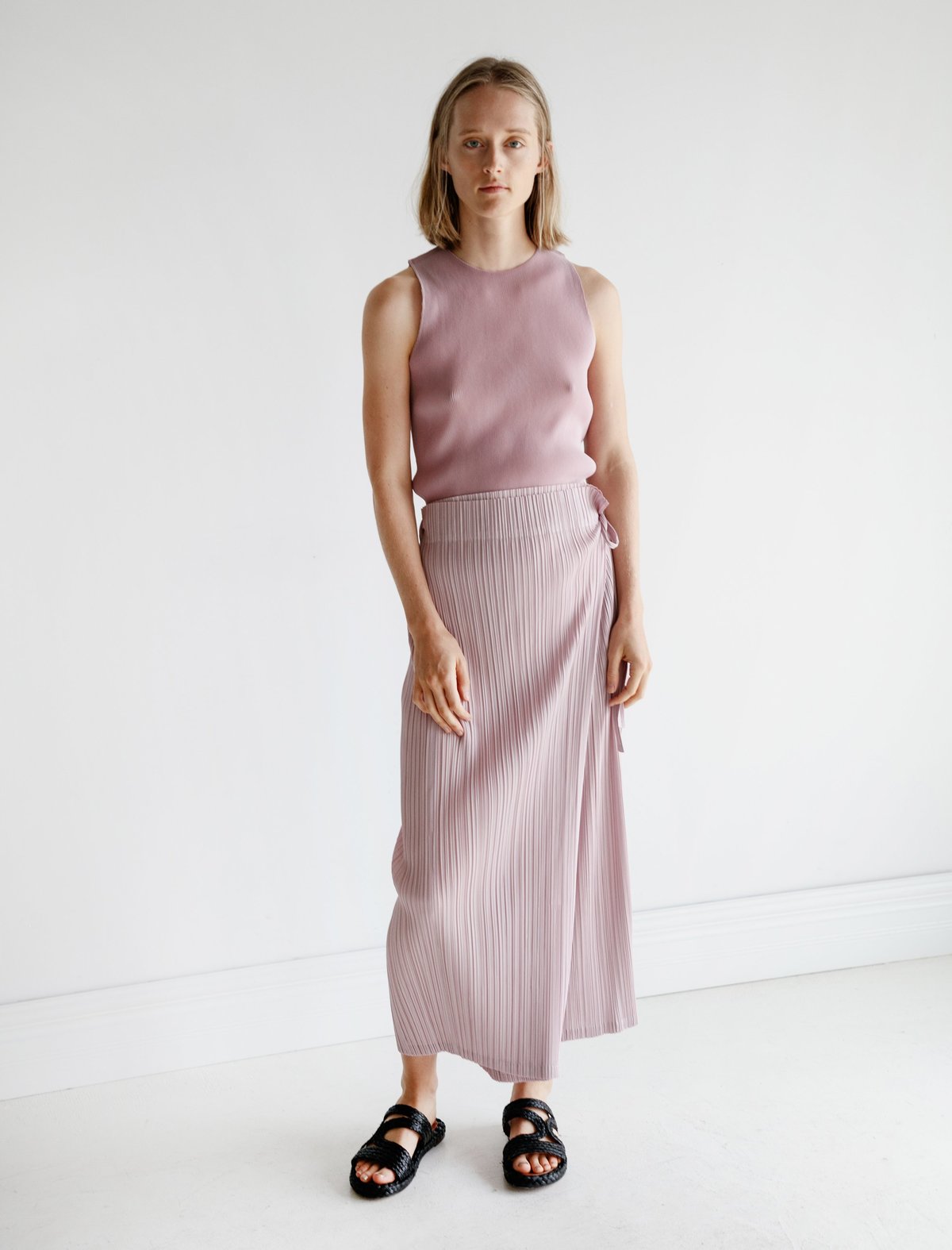 PLEATS PLEASE ISSEY MIYAKE Wrap Pants - Lilac | Garmentory