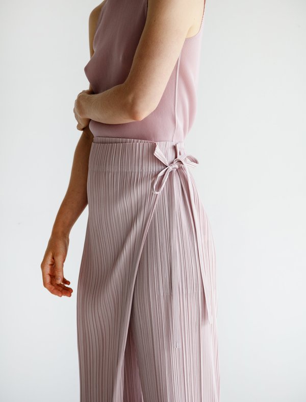 PLEATS PLEASE ISSEY MIYAKE Wrap Pants - Lilac | Garmentory