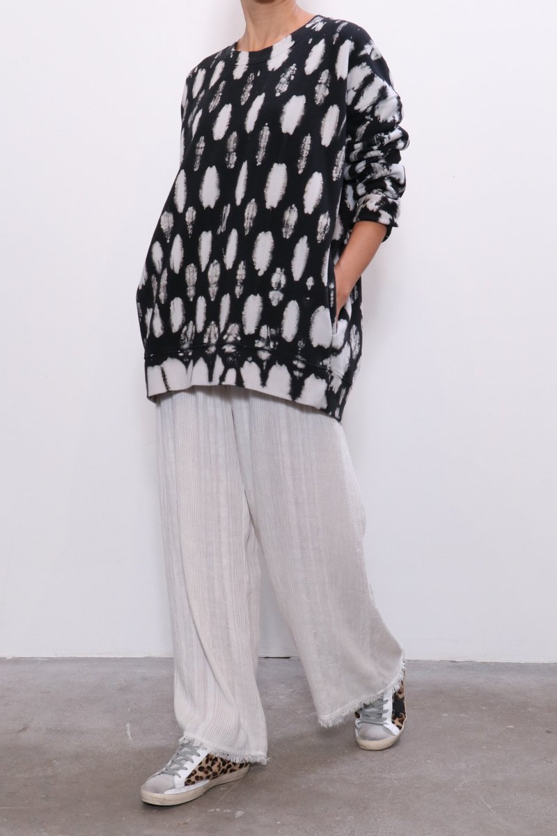Raquel Allegra Oversize Sweatshirt Tie Dye Black Garmentory