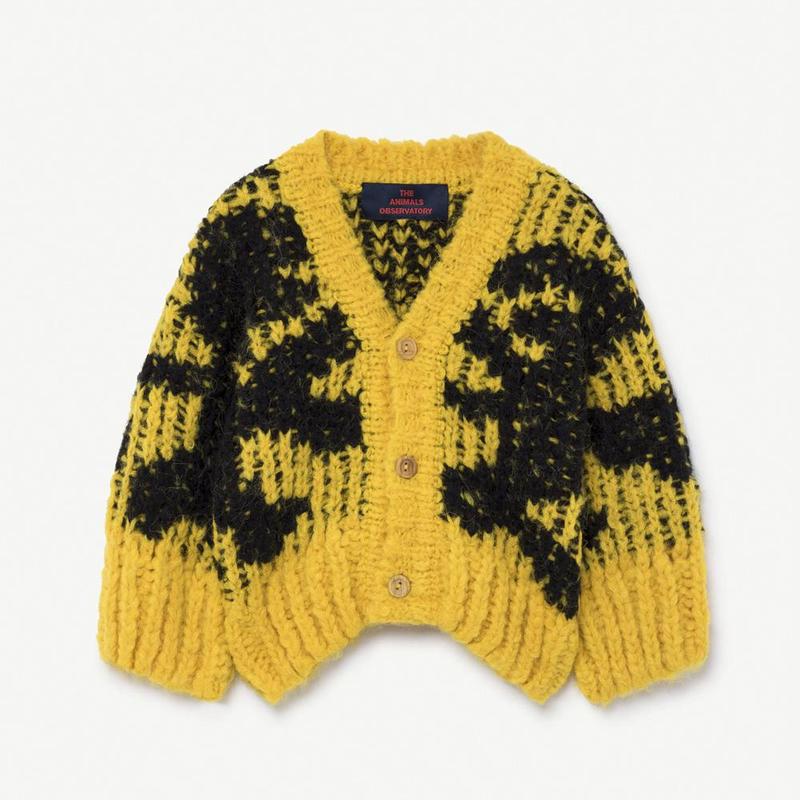 Baby The Animals Observatory Arty Raccoon Sweater Yellow/Black