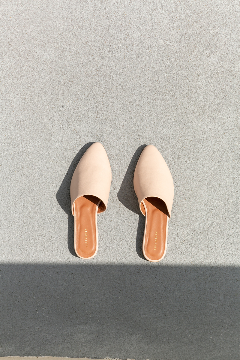 CUERO MOR FLAT MULE NUDE Garmentory