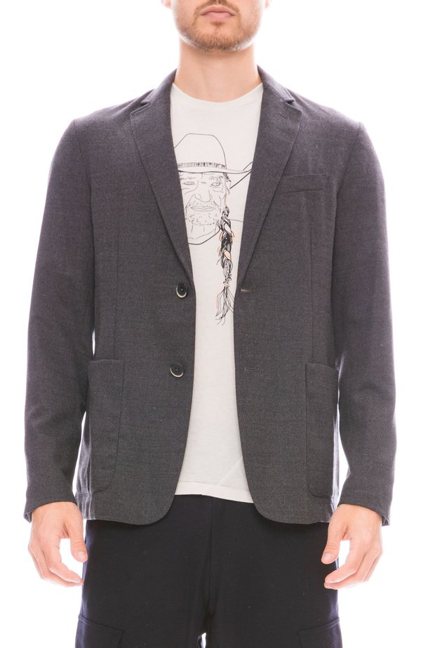 Two Button Flannel Blazer