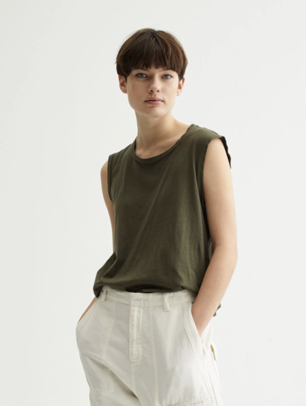 Nili Lotan Muscle Tee - ARMY GREEN Nili Lotan Muscle Tee - ARMY GREEN