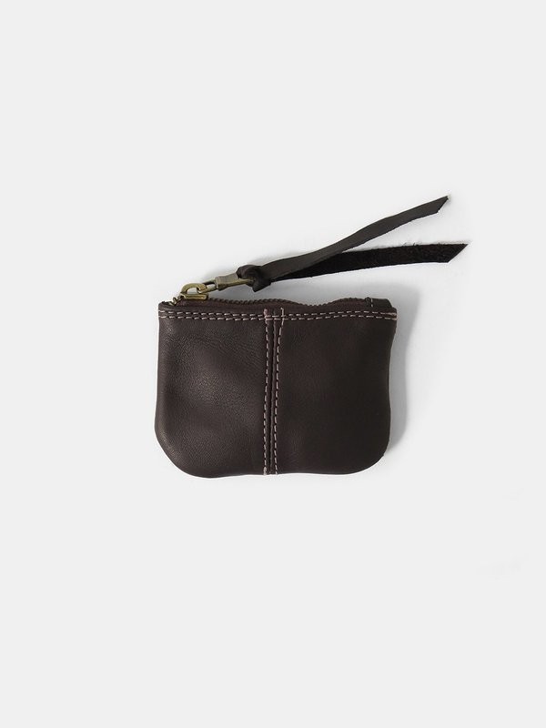Erica Tanov leather coin purse - dark chocolate Erica Tanov leather coin purse - dark chocolate