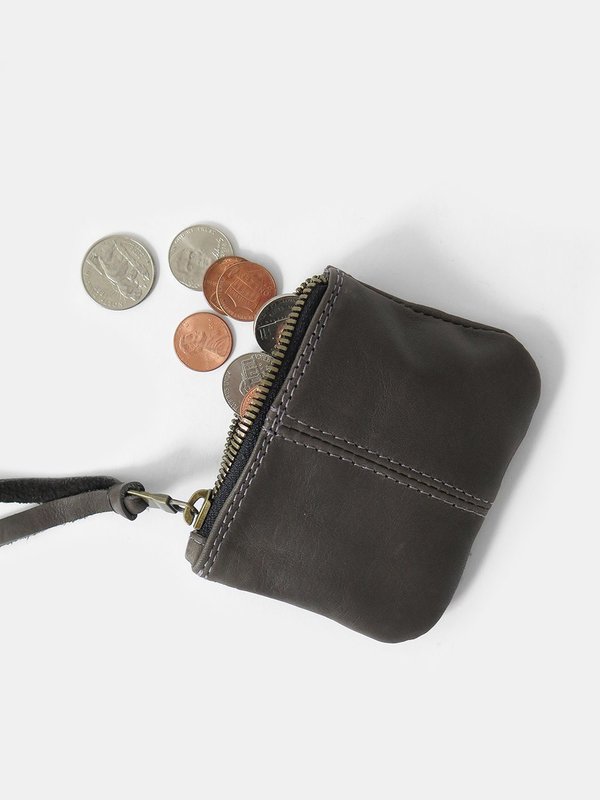 Erica Tanov leather coin purse - dark grey Erica Tanov leather coin purse - dark grey