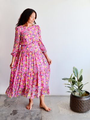 Saloni Isabel Silk Georgette Dress 