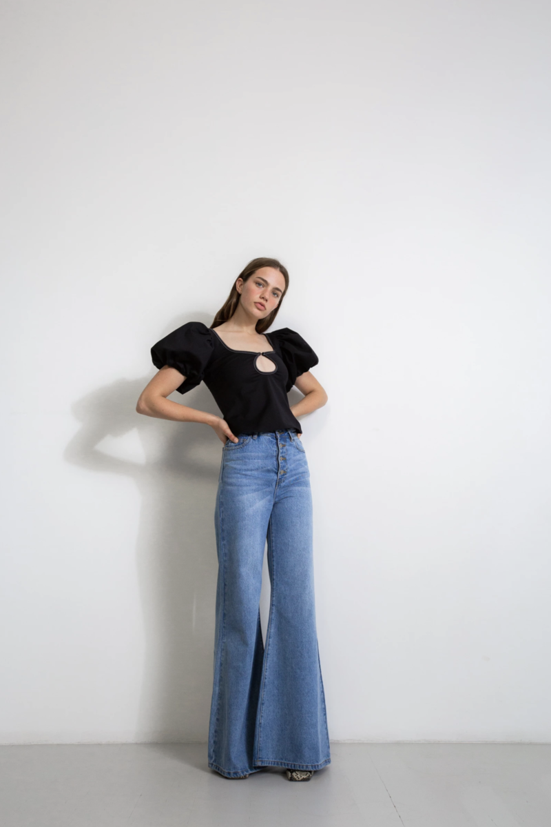 Georgia Alice Wide Leg Denim - Light Blue | Garmentory