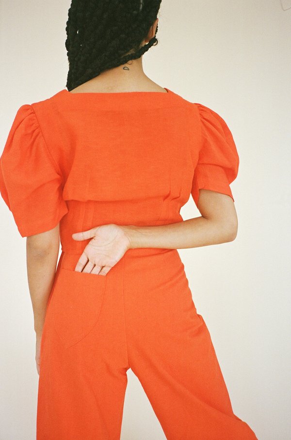 Hannah Kristina Metz Linen Harriet Blouse - POPPY Hannah Kristina Metz Linen Harriet Blouse - POPPY