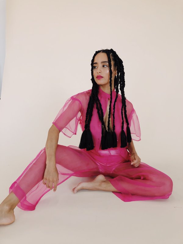 Hannah Kristina Metz Silk Organza Frank Pant - Fuchsia Hannah Kristina Metz Silk Organza Frank Pant - Fuchsia