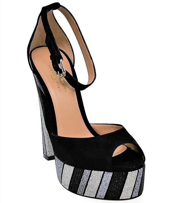 Madison Maison By Roberto Festa Suede Venezia Platform Heel - Black Madison Maison By Roberto Festa Suede Venezia Platform Heel - Black