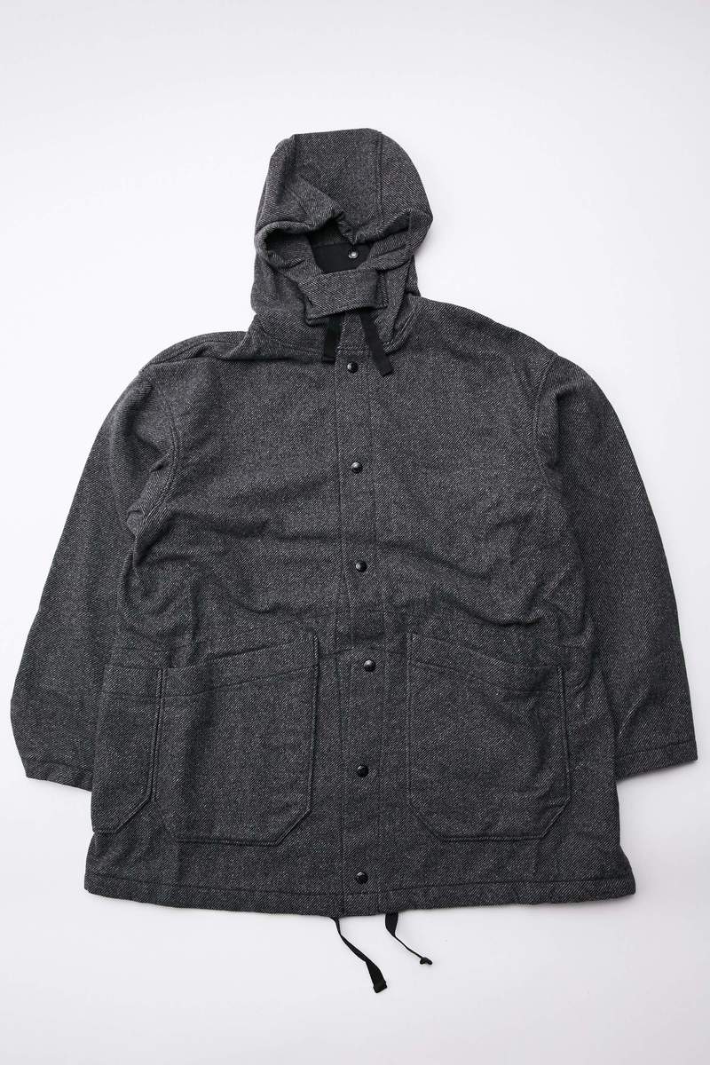 Engineered Garments Wool Blend Diagonal Madison Parka - Grey