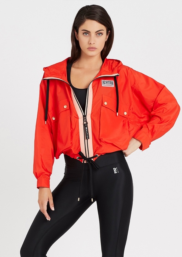 hooded pe nation drop shot jacket