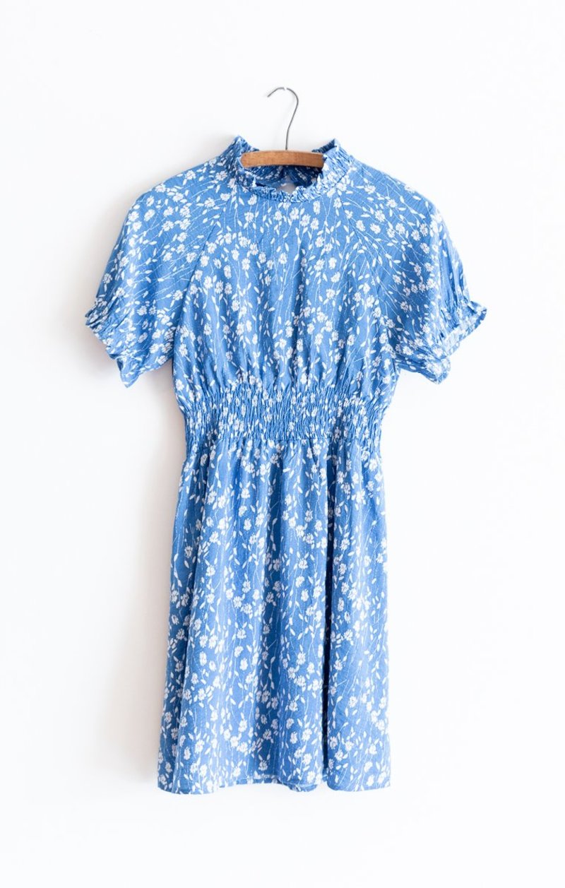 Hayden LA Floral Smocked Mini Dress - Blue | Garmentory