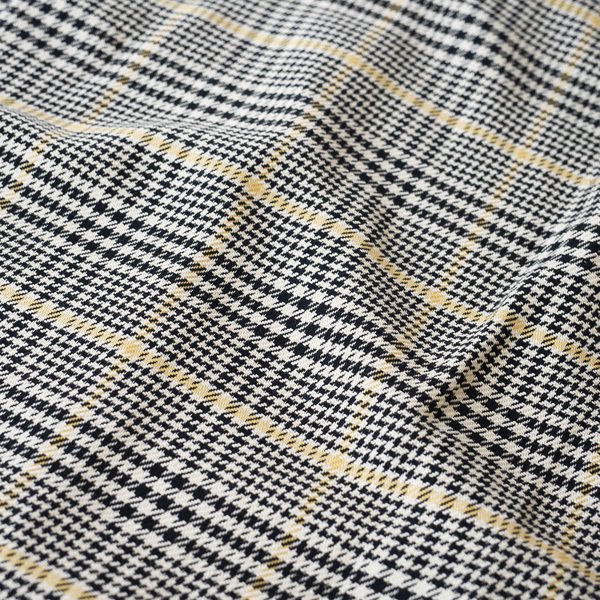 Gitman Bros. Vintage Cotton Houndstooth Tweed Long Sleeve Camp Shirt - Black