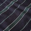 Gitman Bros. Satin Regimental Stripe Long Sleeve Camp Shirt - Green/Navy - Thumbnail 3