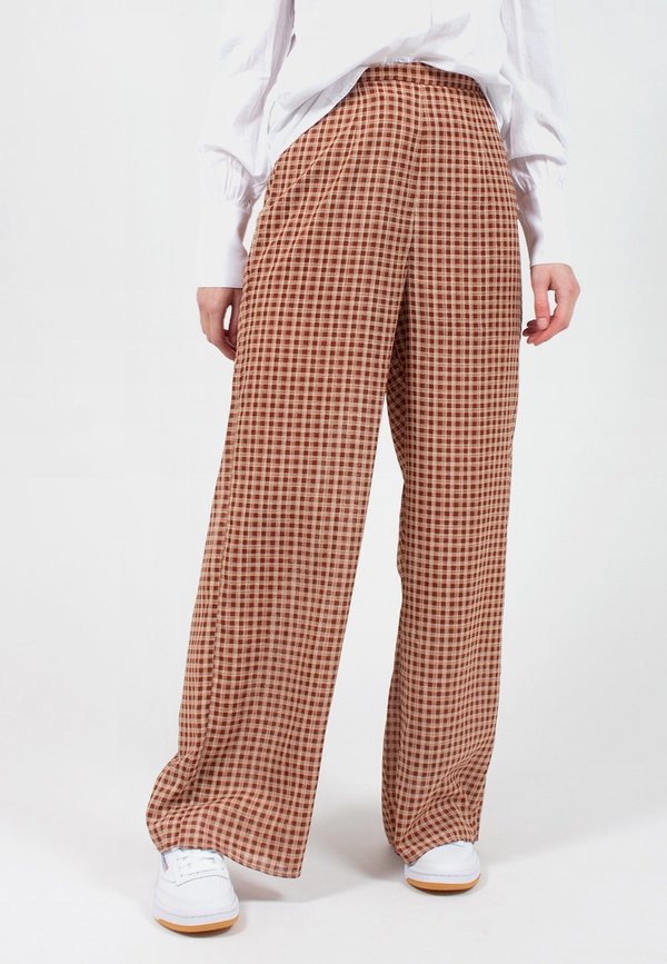 The Fifth Label Longitude Check Pant - toffee/cream