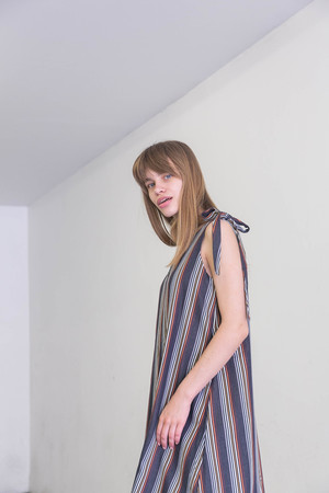 KNOTTED TIE DRESS - STRIPE | Garmentory