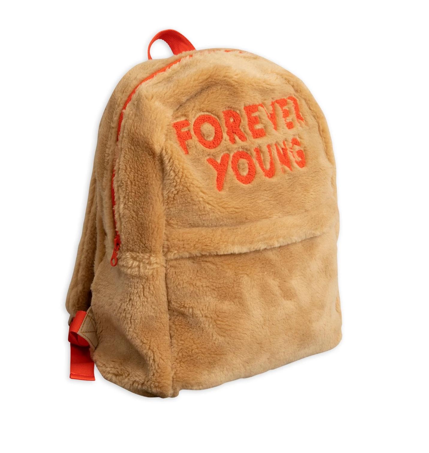 Kids Mini Rodini Forever Young Faux Fur Backpack | Garmentory