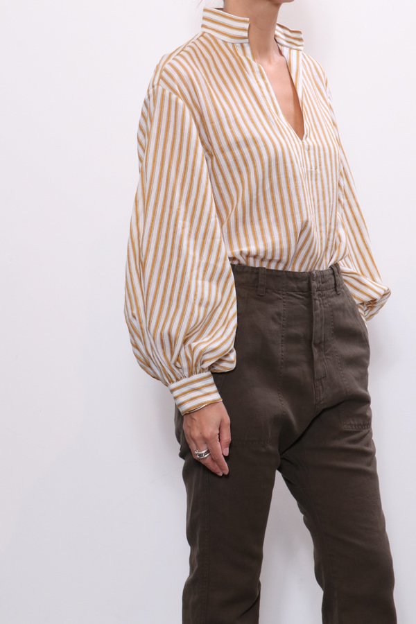 Nili Lotan Joey Top - Ivory/ Mustard Nili Lotan Joey Top - Ivory/ Mustard