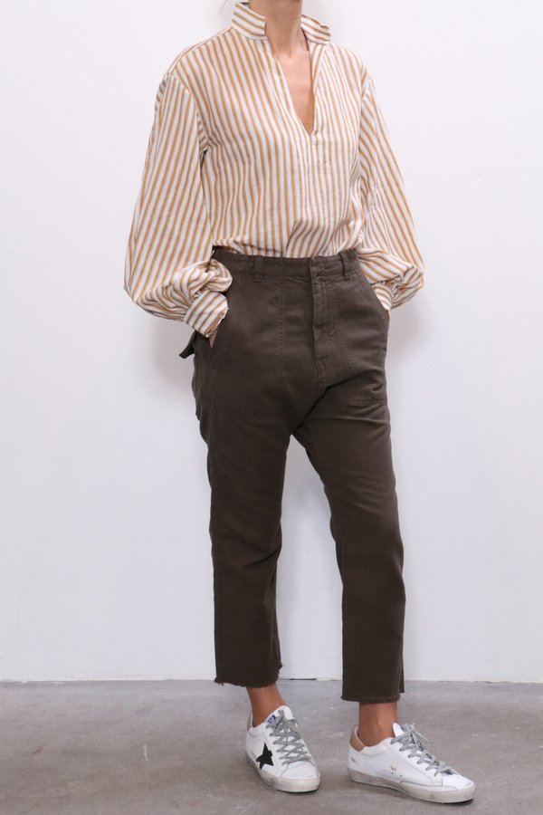 Nili Lotan Joey Top - Ivory/ Mustard Nili Lotan Joey Top - Ivory/ Mustard