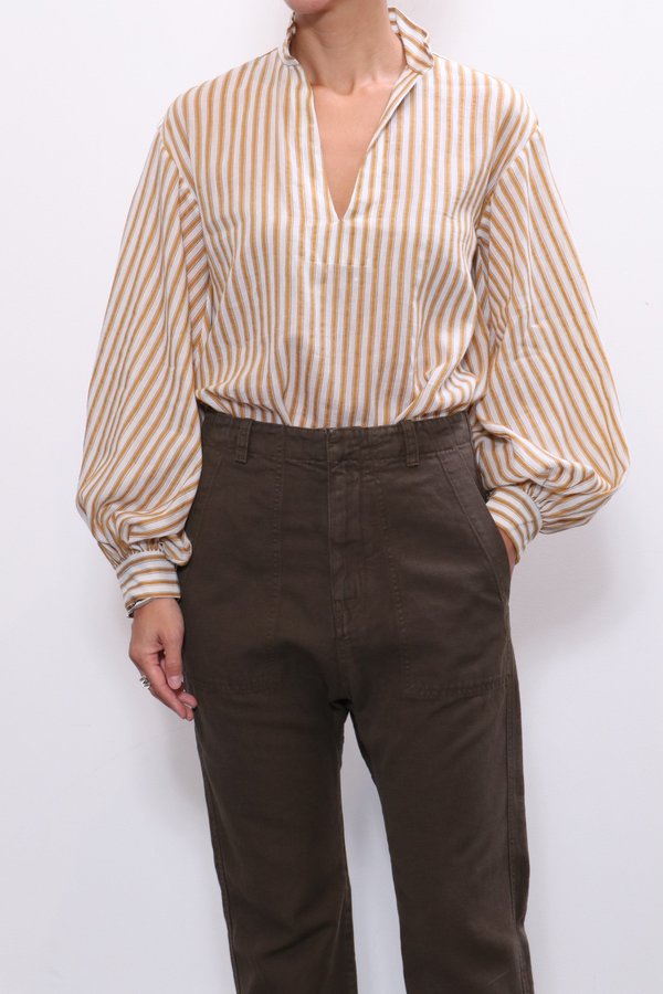 Nili Lotan Joey Top - Ivory/ Mustard Nili Lotan Joey Top - Ivory/ Mustard