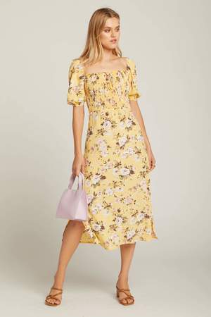 midi blouson dress Matthew Bruch Women's Blouson Midi Shirt Dress