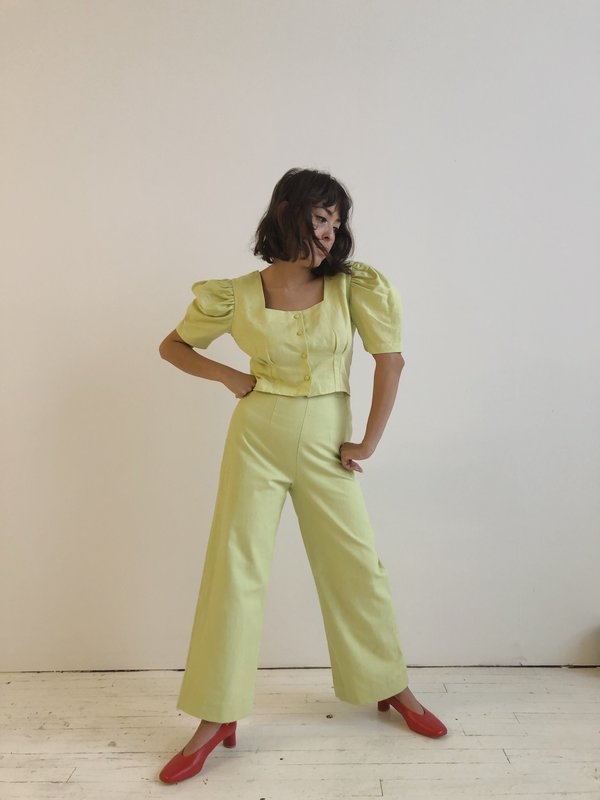 Hannah Kristina Metz Harriet Blouse - Honeydew Hannah Kristina Metz Harriet Blouse - Honeydew