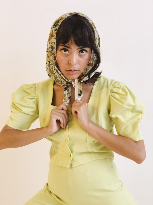 Hannah Kristina Metz Harriet Blouse - Honeydew Hannah Kristina Metz Harriet Blouse - Honeydew