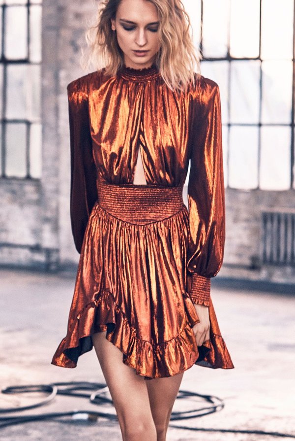 strapless open back dress Ashley Sequin Mesh Short Dress